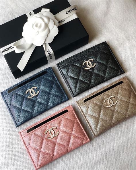 chanel card holder wallet|chanel small card holder price.